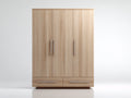 Armadio - Legno - 160x55x210 cm - Rovere chiaro - Moderno