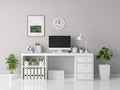 Scrivania- legno composito-140x60x75 cm-Bianco-Design moderno
