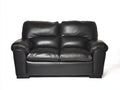 Divano lineare-Pelle-210x90x85 cm-Nero-Design classico