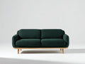 Divano lineare-Tessuto-240x95x85 cm-Verde-Design moderno