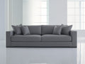 Divano lineare-Tessuto-280x100x85 cm-Grigio-Design moderno