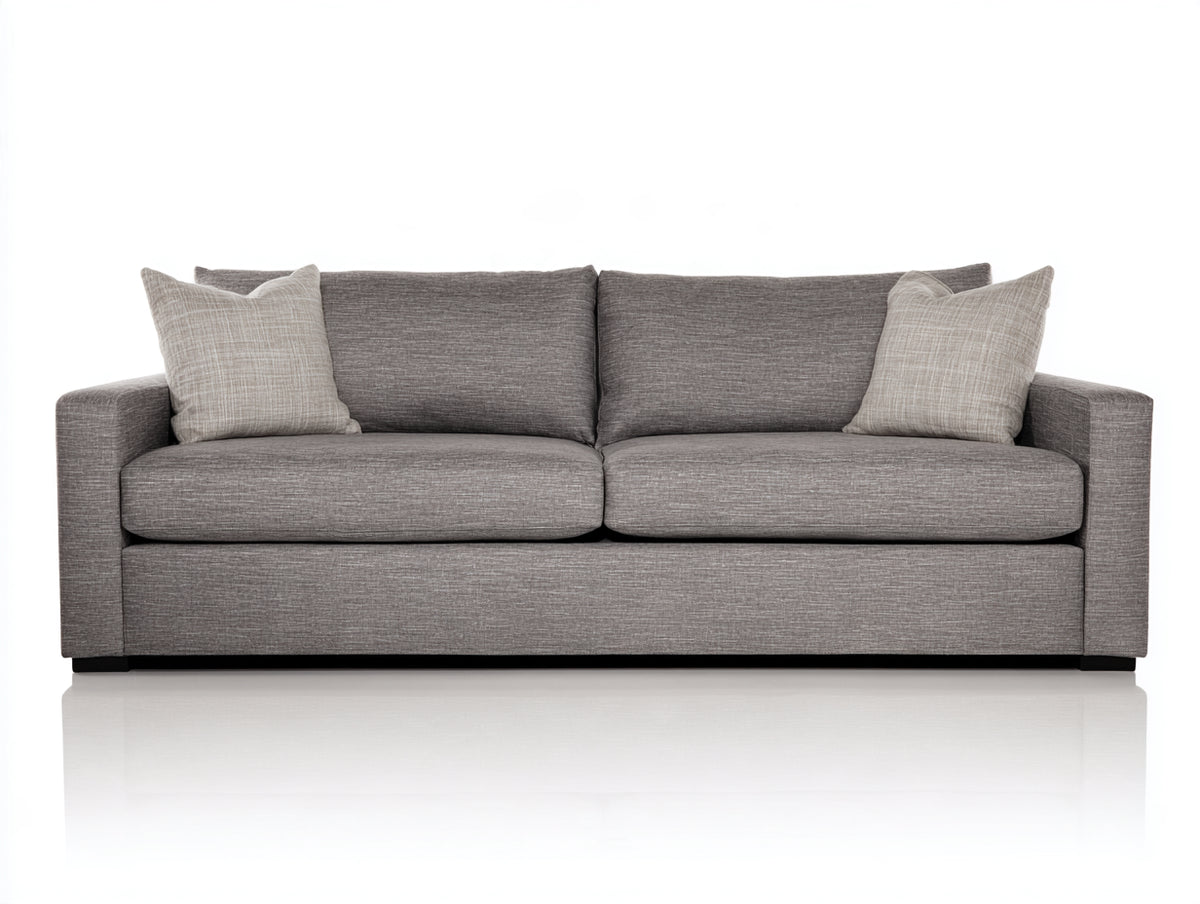 Divano lineare-Tessuto-280x100x85 cm-Grigio-Design moderno