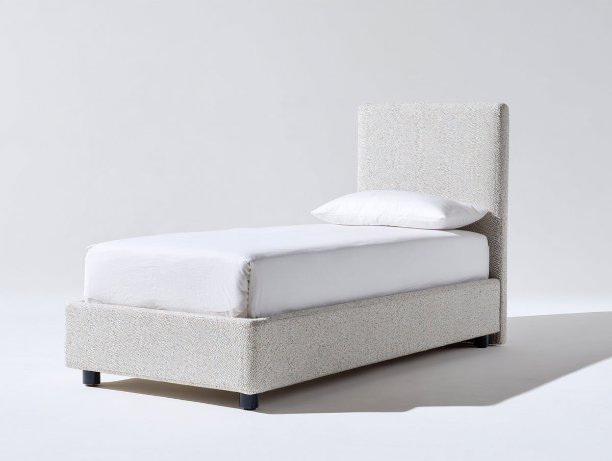 Letto singolo-Tessuto-200x90x100 cm-Beige-Stile moderno